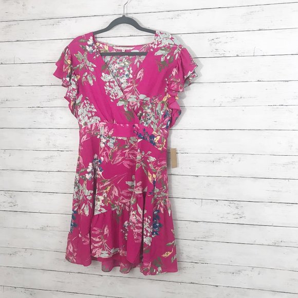 Rachel Roy Easy Crossover Ruffle Sleeve Dress - 10 - Picture 4 of 9